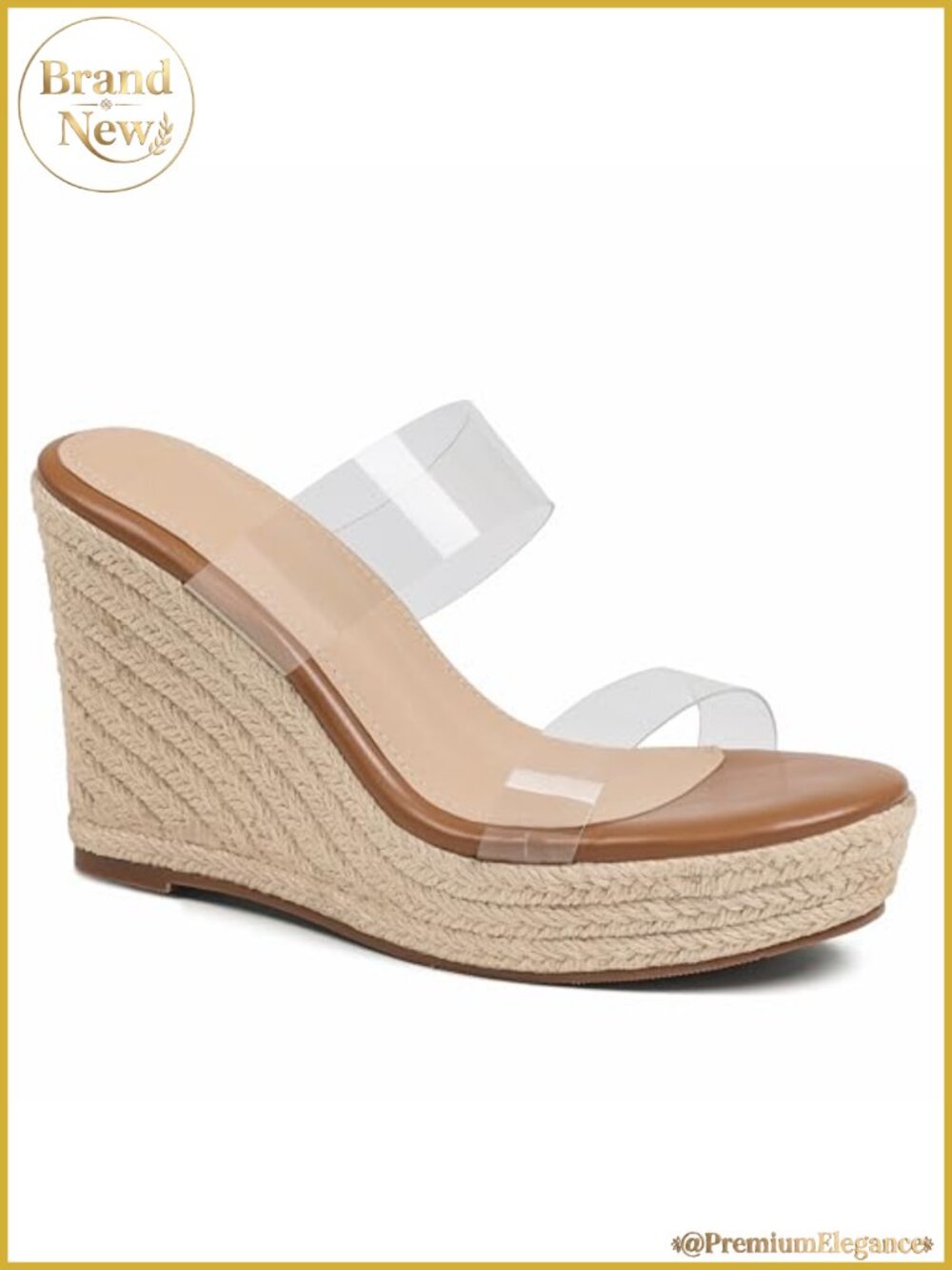 Slip-On Wedge Sandals for Women Platform Espadrilles Wedges Heels